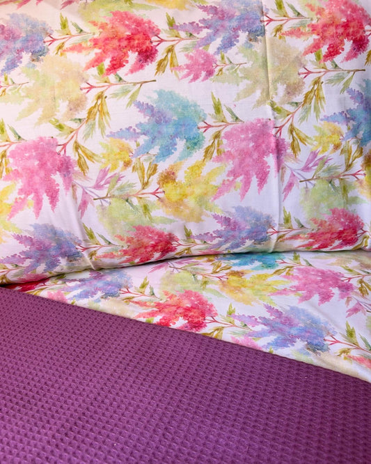 Colored leaves bed sheet set