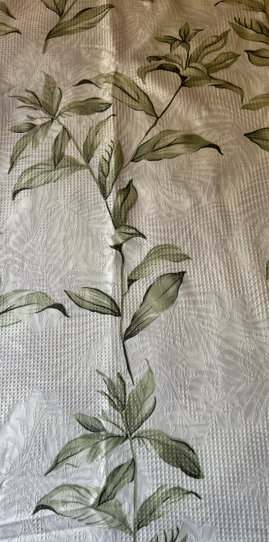 Green branch printed coverta