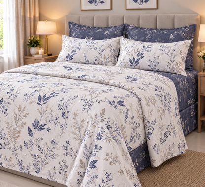 Blue Lake Bed sheet set