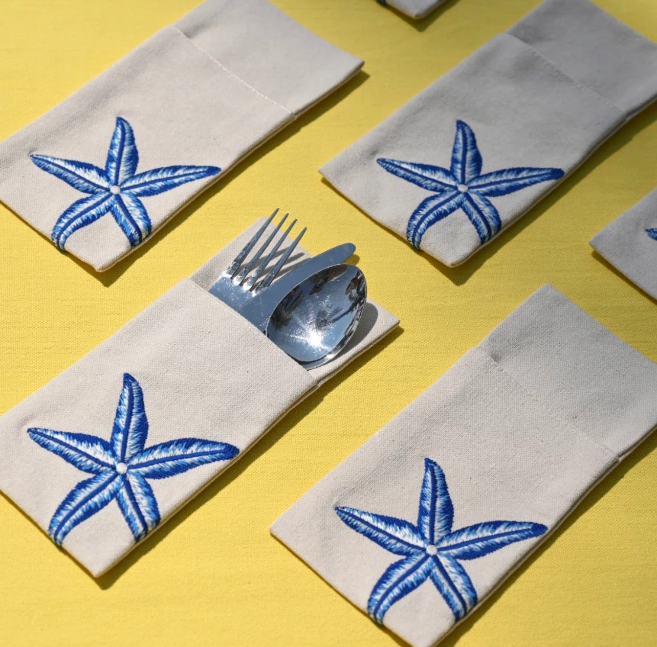 Starfish cutlery pockets
