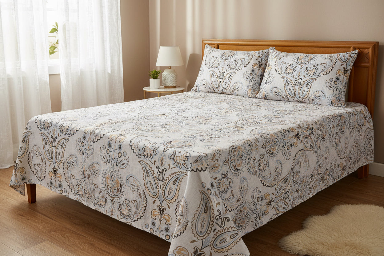 Printed bed sheet set