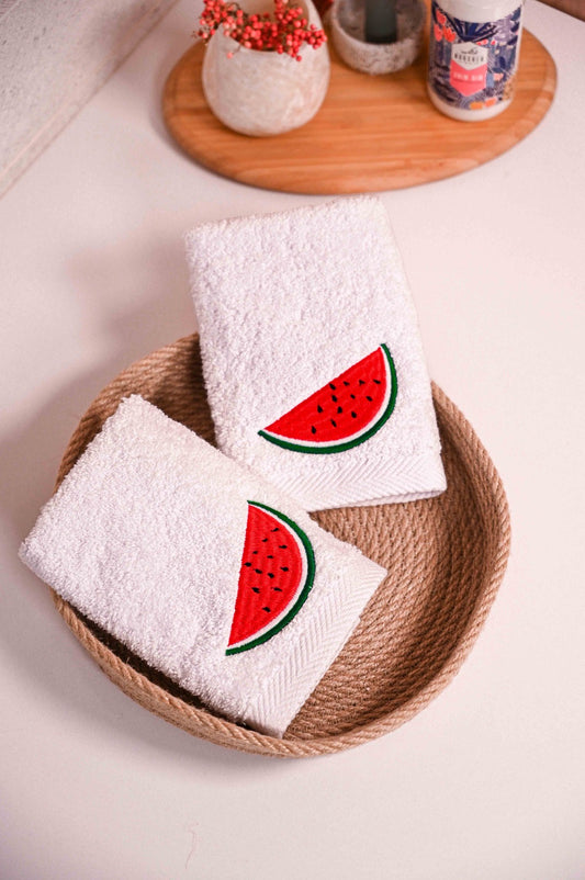 Watermelon guest towels