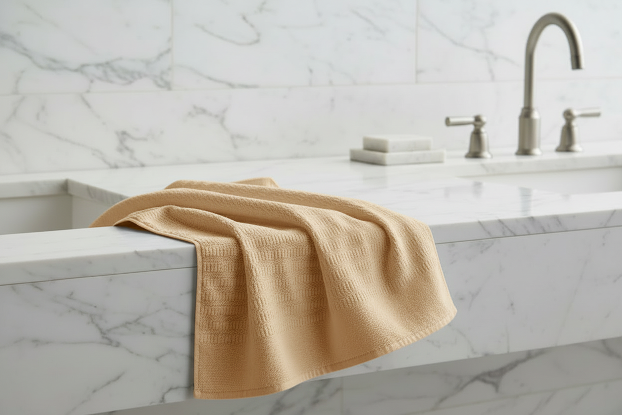 Stripped pattened towel