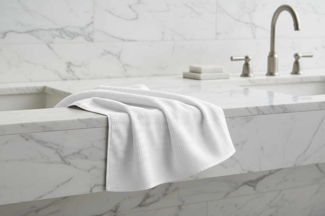 Stripped pattened towel
