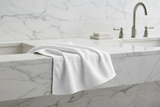 Stripped pattened towel