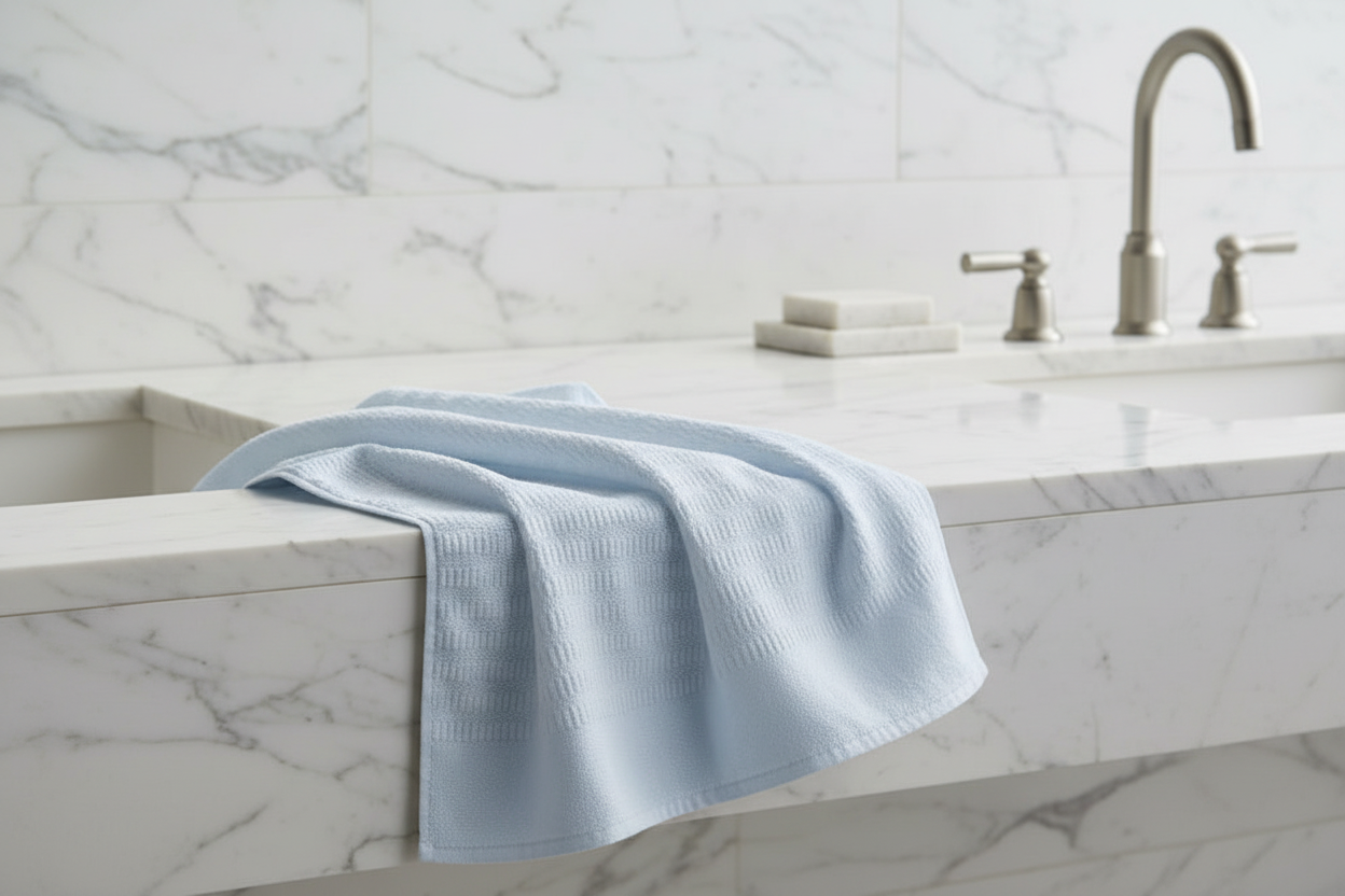 Stripped pattened towel