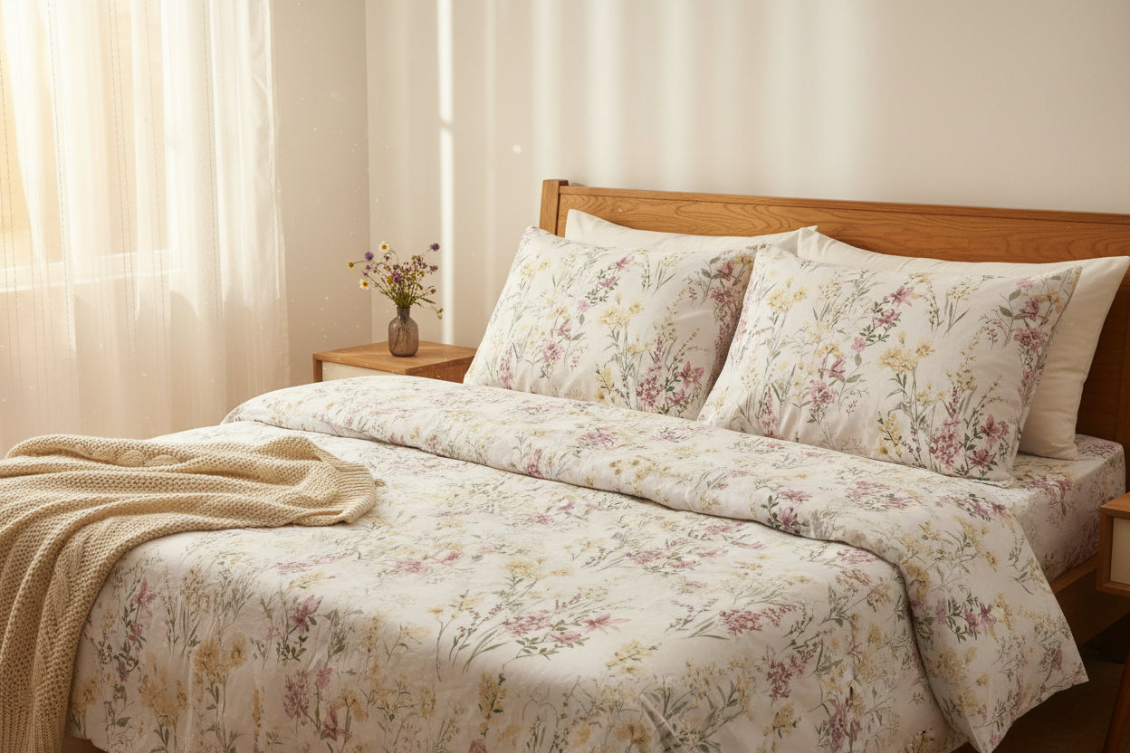 Printed bed sheet set