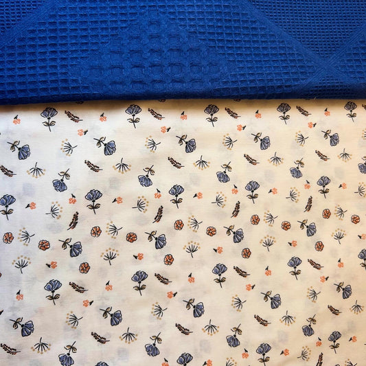 Blue baby flower bed sheet set