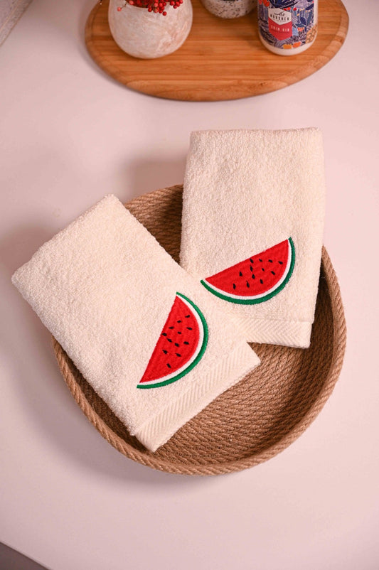 Watermelon guest towels
