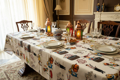 Ramadan characters table cover