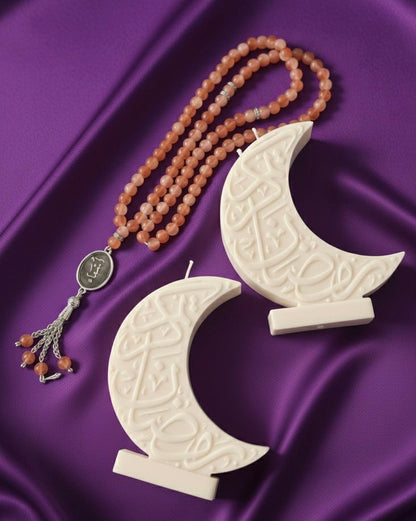 Ramadan crescent candle