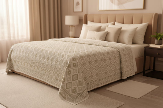 Diamond bed cover