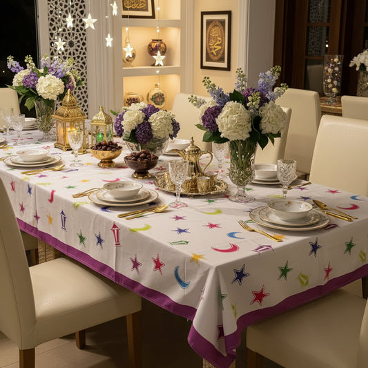 Stars and Moon Ramadan Tablecover