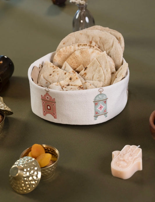 Pastel lantern bread basket