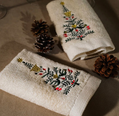 Peacefull Christmas guest towels