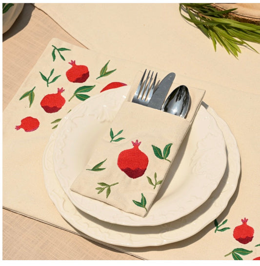 Pomegranate utensils pockets