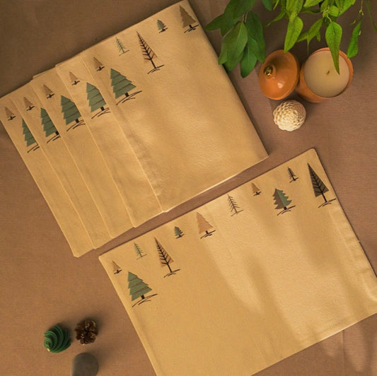Whimsical winter placemats set