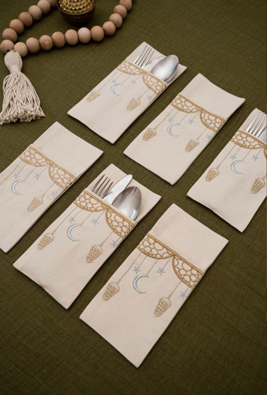Mashrabiyah lights utensils pockets