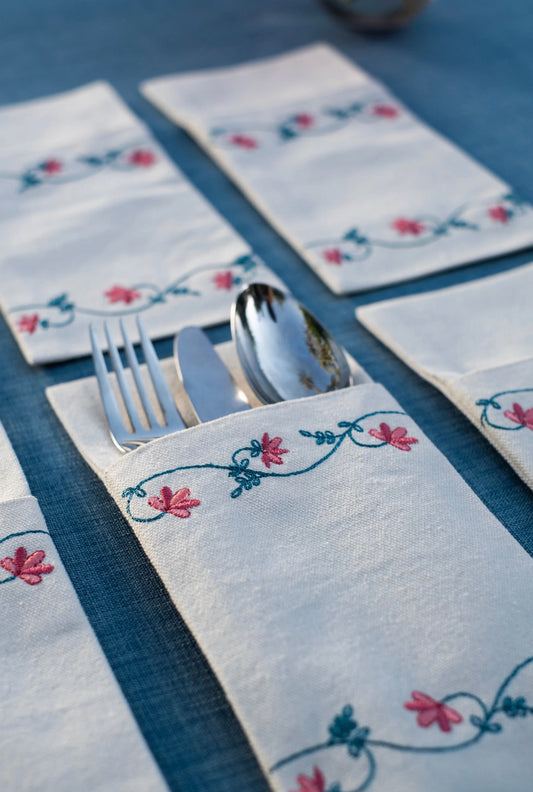 Spring blossom utensil pockets