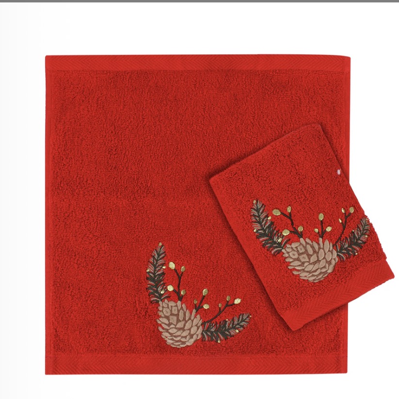 Pine cone guest towels
