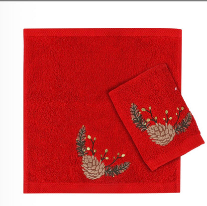 Pine cone guest towels