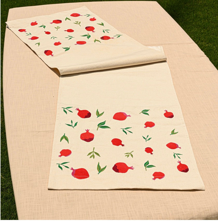 Pomegranate table runner