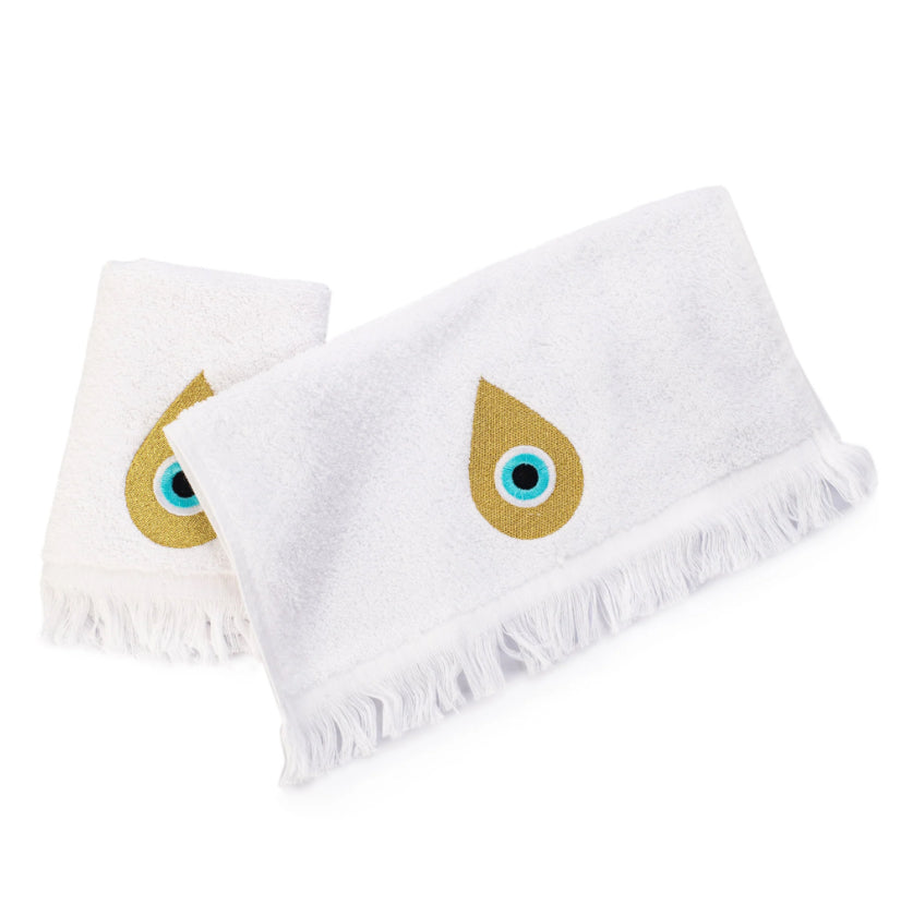 Golden drop guest towels