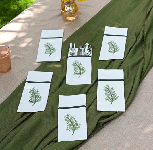 Spring leaf utensils pocket set