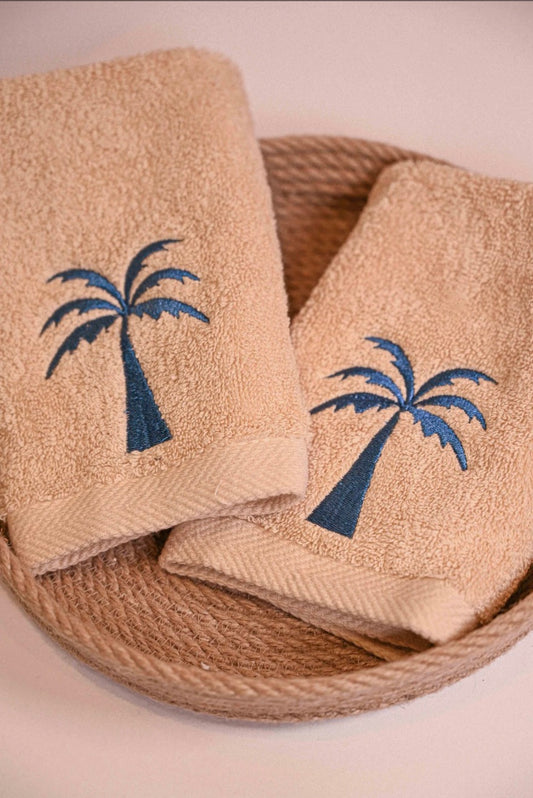 Blue Palm towels
