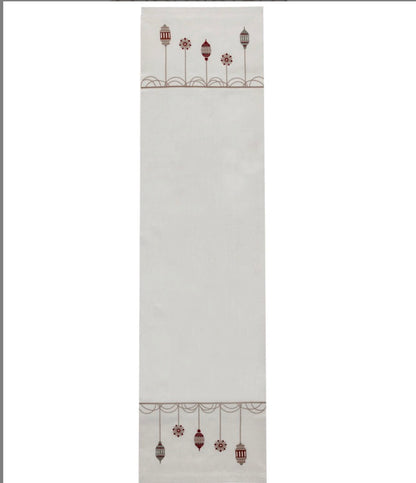 Earthy lantern table runner