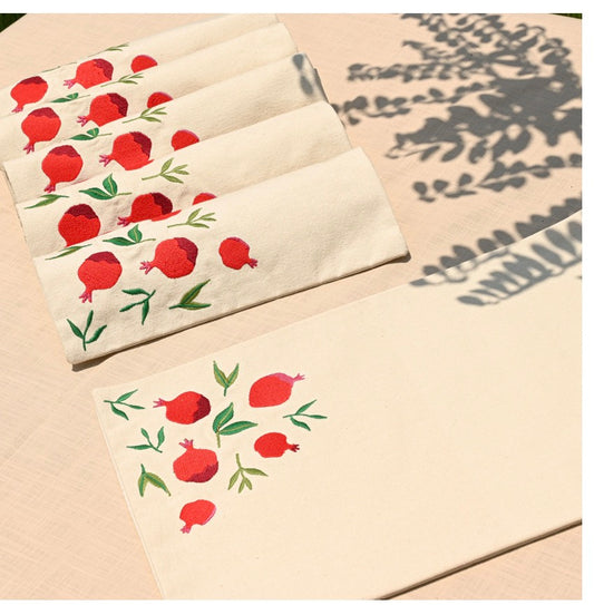 Pomegranate placemats set