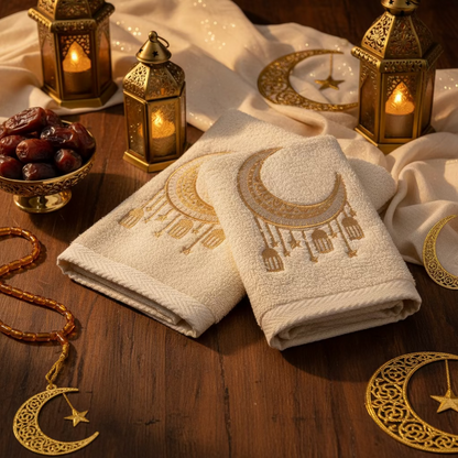 Crescent guest towels