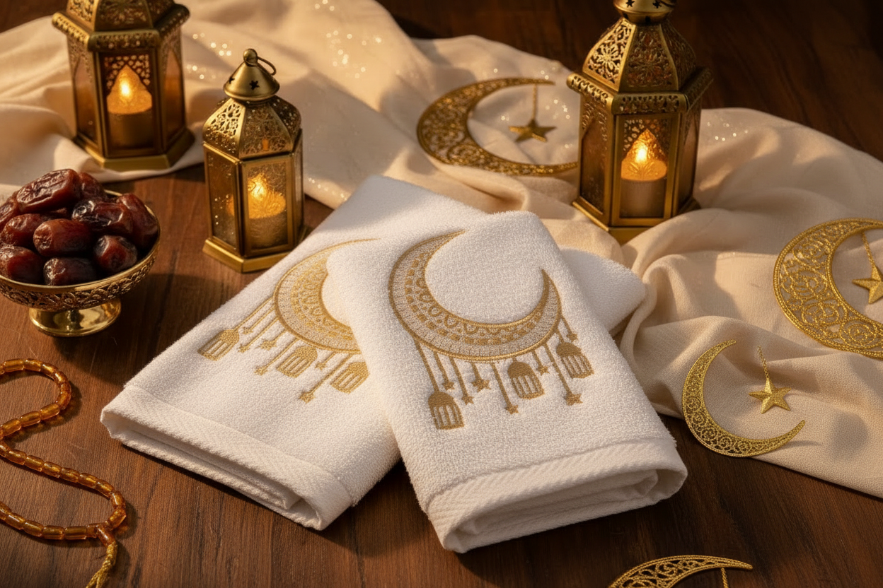 Crescent guest towels