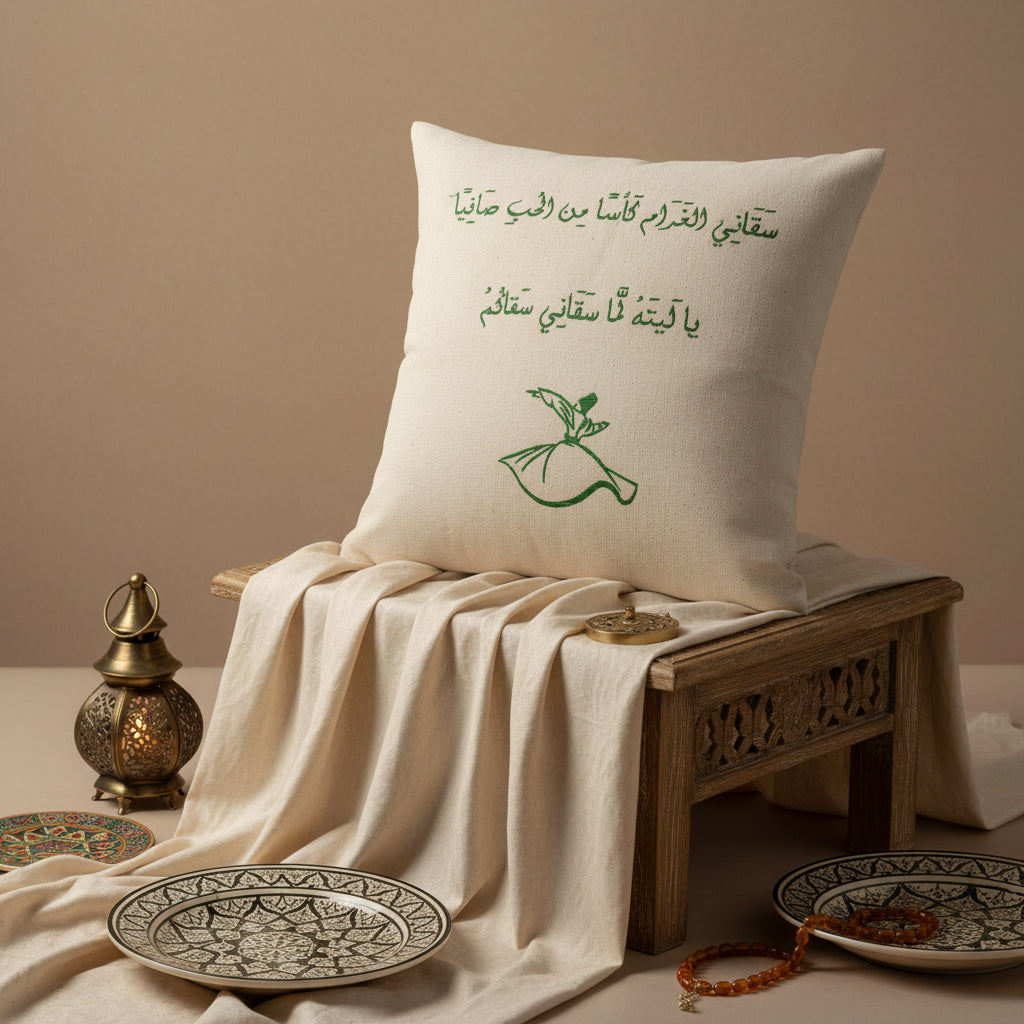 Sufi cushion cover