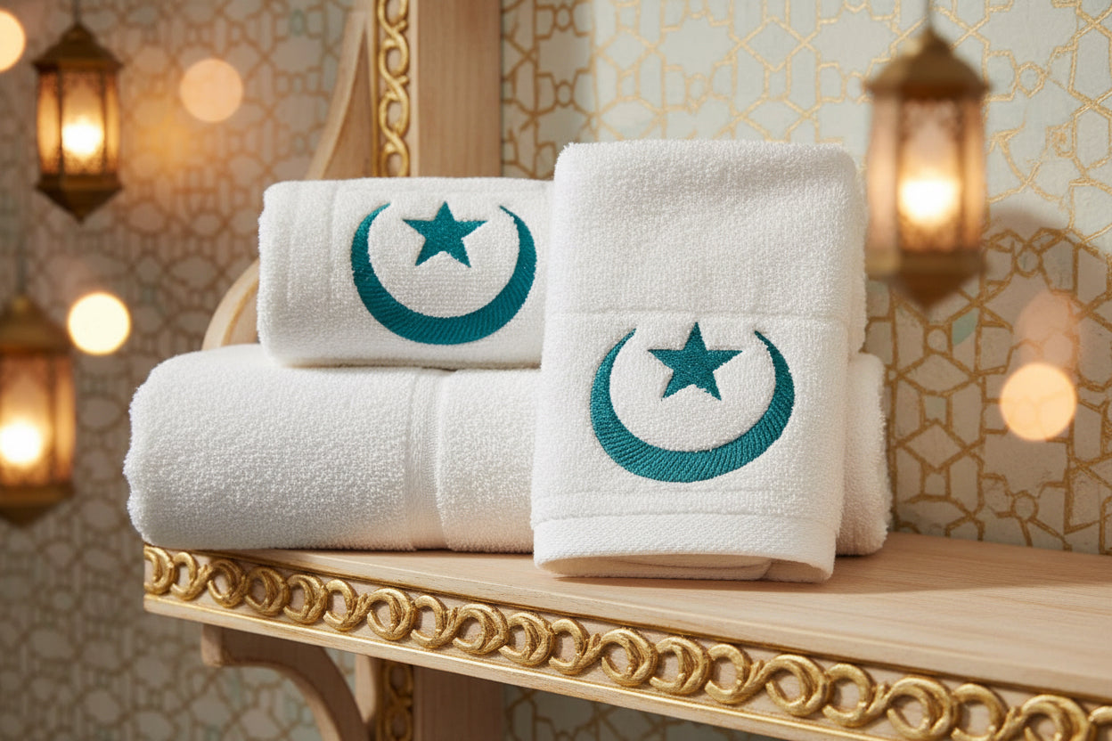 Holly crescent guest towels