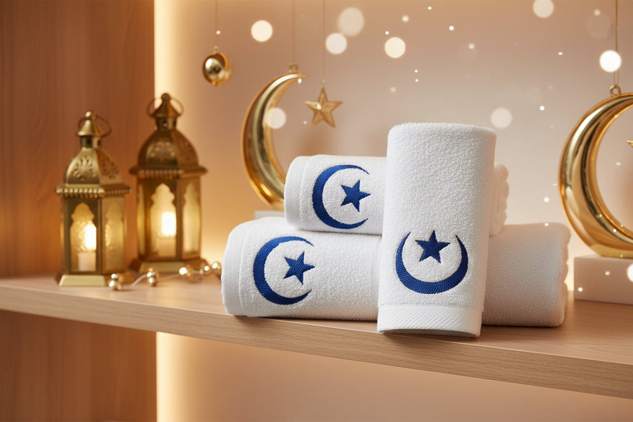 Holly crescent guest towels