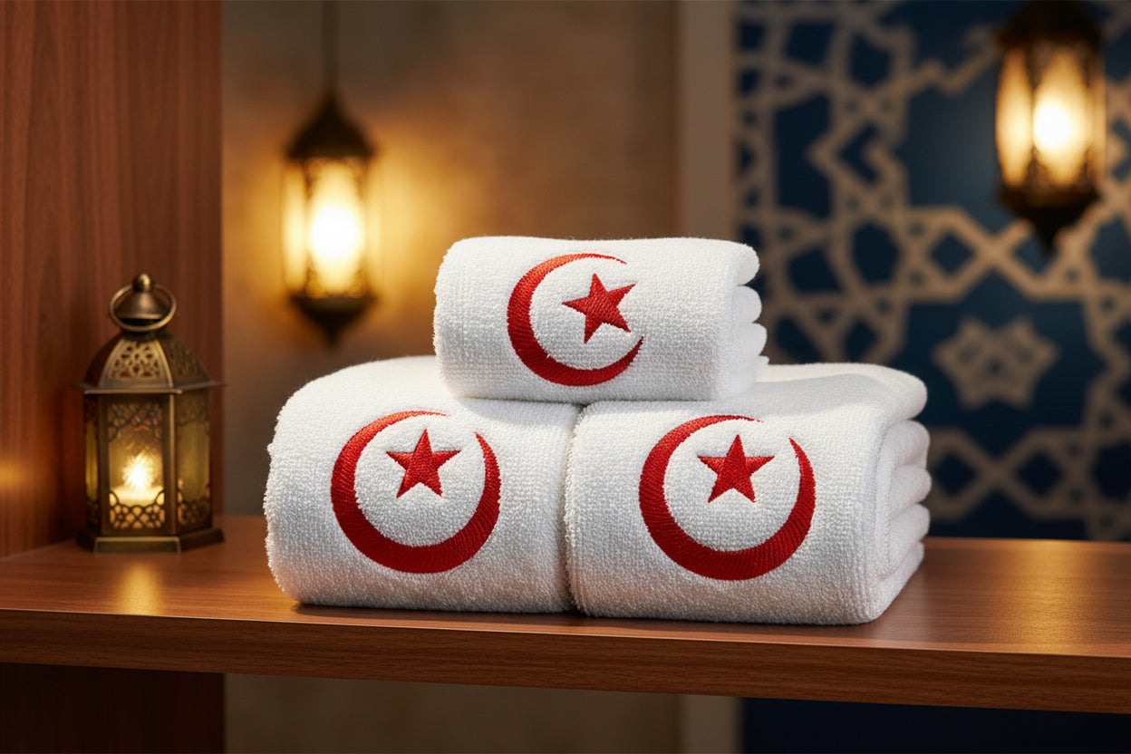 Holly crescent guest towels