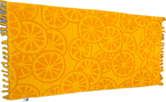 Orange beach towel