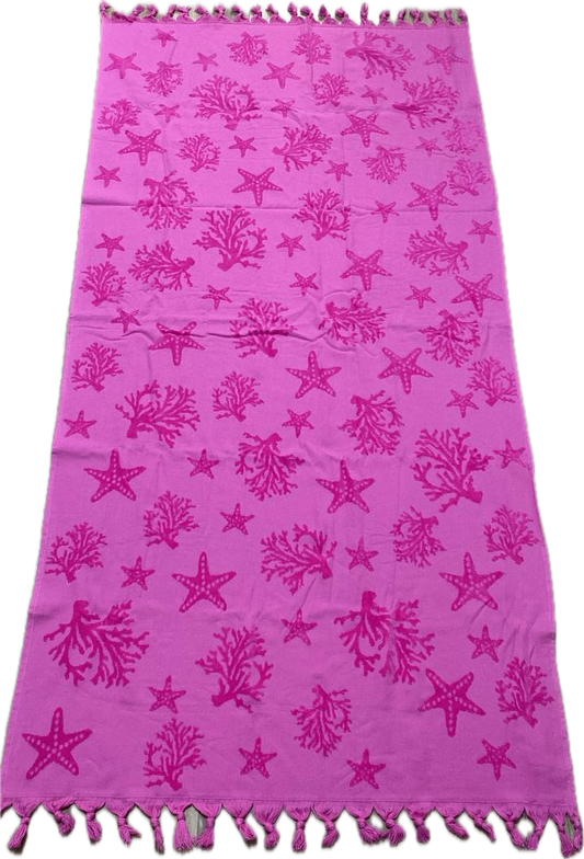 Fushia beach towel
