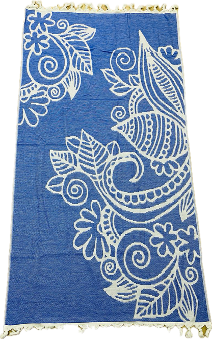 Blue beach towel