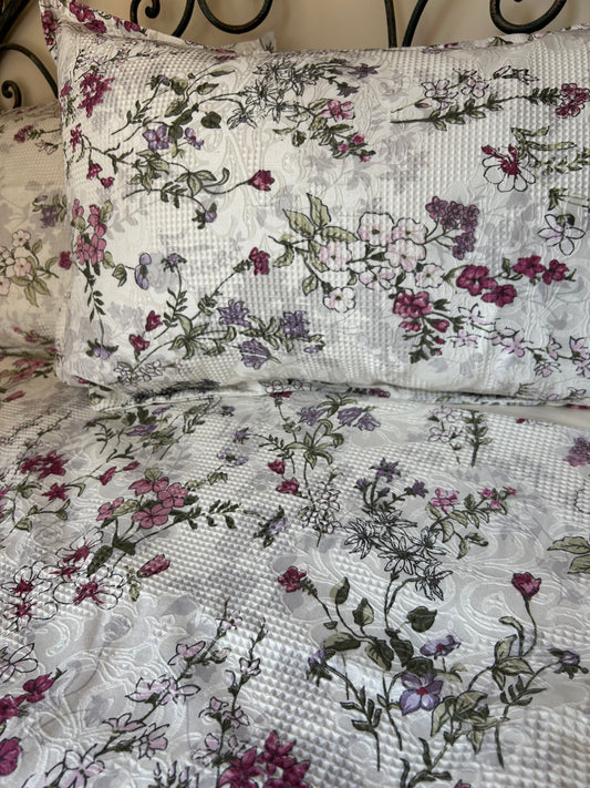 Wild flowers printed coverta