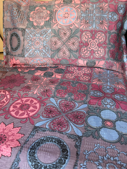 Patchwork printed coverta