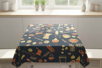Tea time waterproof table cover