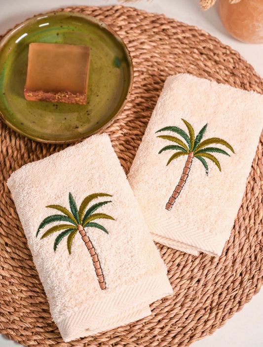 Palm Tree guest towel set