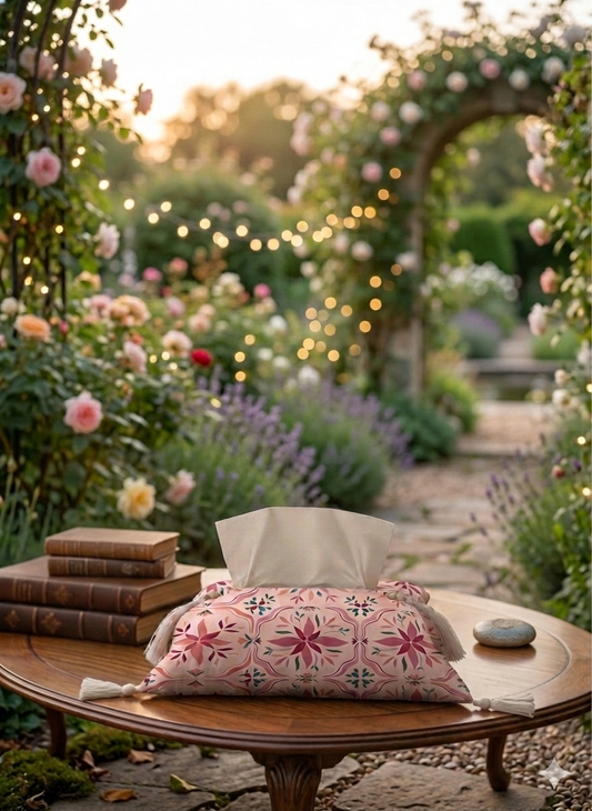 Pink flower Tissue cover