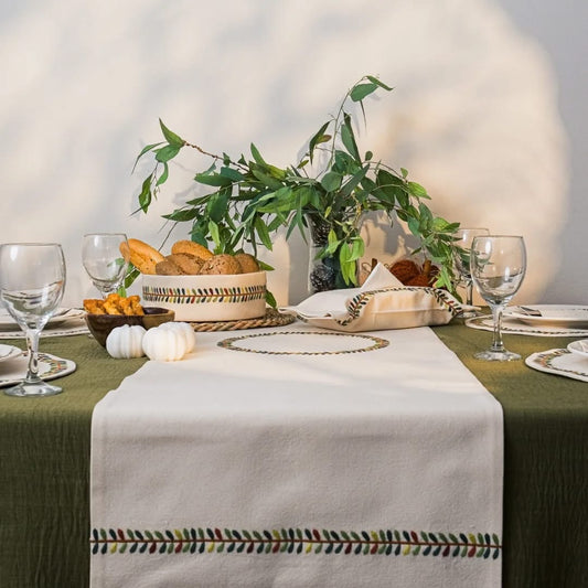 Fall Wreath table runner
