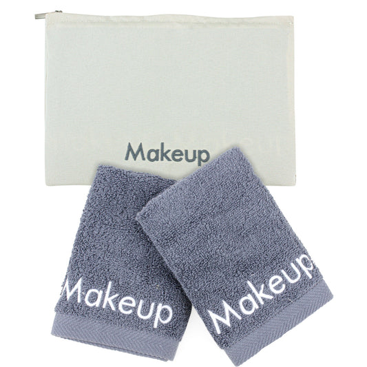 Make up towels with pouch