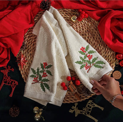 Winterberry guest towels set