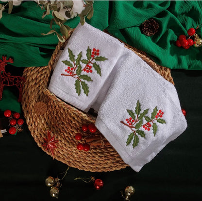 Winterberry guest towels set