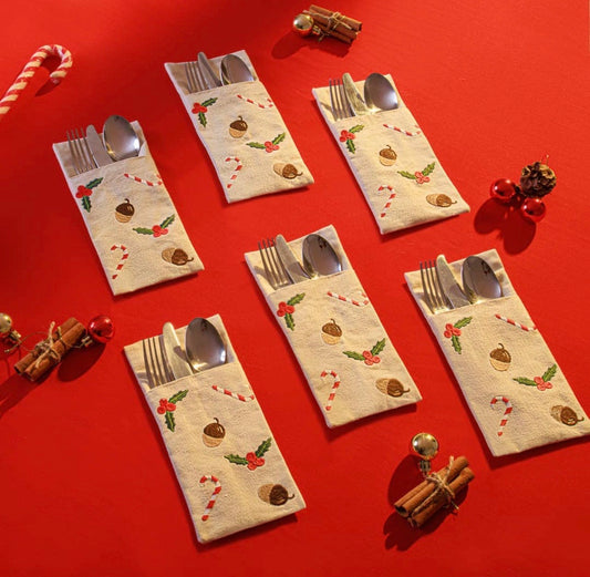 Tis the season cutlery pockets